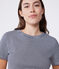 Camiseta L'ICONIQUE de algodón con cuello redondo para mujer azul SMOKING/blanco MARSHMALLOW