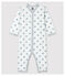 Pijama enterizo sin pies con estrellas grises de bebé de algodón blanco ECUME/gris MISTIGRI