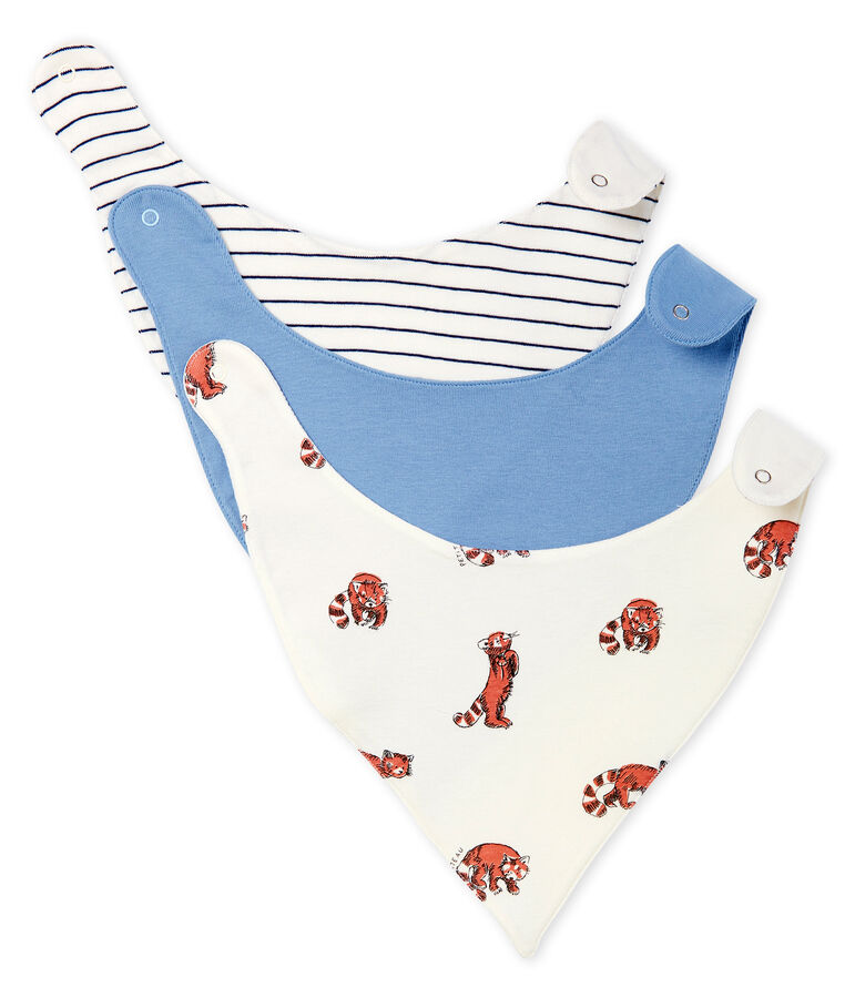 Tr&iacute;o de baberos de punto para beb&eacute; ni&ntilde;o multicolor