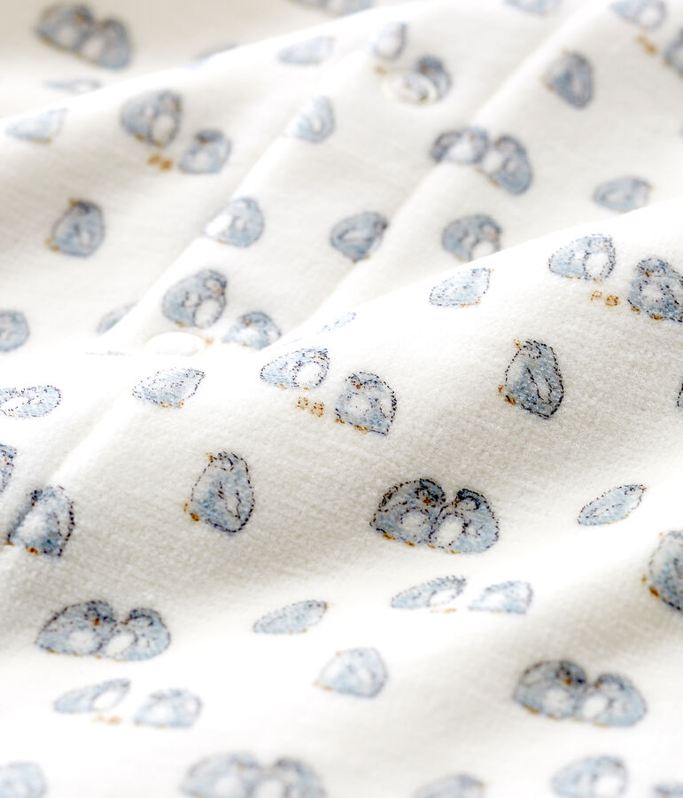Bodyjama para beb&eacute; ni&ntilde;o de terciopelo blanco MARSHMALLOW/blanco MULTICO