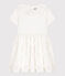 Vestido de popelina de manga corta para niña blanco ECUME 1