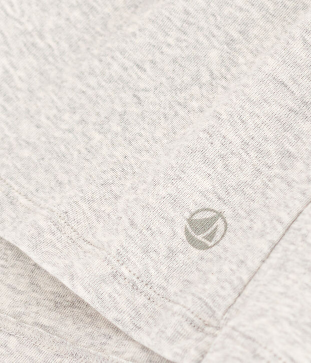 Camiseta La Ic&oacute;nica lisa de algod&oacute;n con cuello de pico para mujer gris