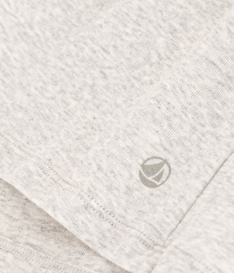 Camiseta La Ic&oacute;nica lisa de algod&oacute;n con cuello de pico para mujer gris