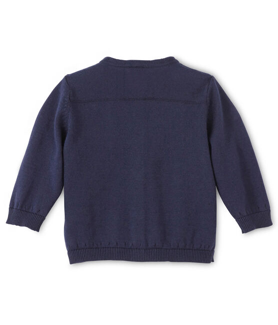 Cárdigan de bebé para niña en algodón azul SMOKING
