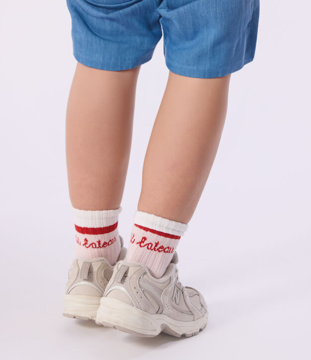 2 pares de calcetines de algod&oacute;n a rayas para ni&ntilde;a multicolor