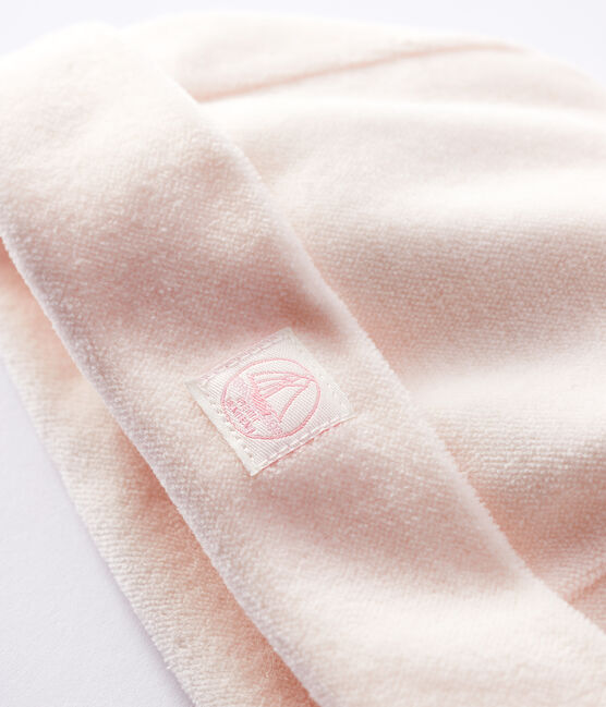Gorro de bebé de terciopelo de algodón orgánico rosa FLEUR