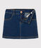 Falda recta de tejido vaquero de niña azul DENIM BRUT