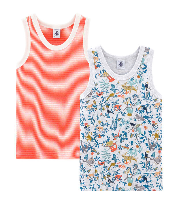 Par de camisetas de tirantes para ni&ntilde;o multicolor