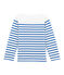Camiseta marinera infantil creativa para niño blanco MARSHMALLOW/azul PERSE