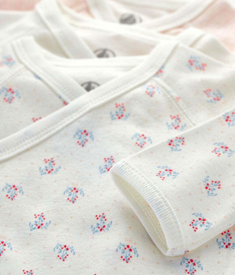 Tres bodis de nacimiento de manga larga para beb&eacute; multicolor