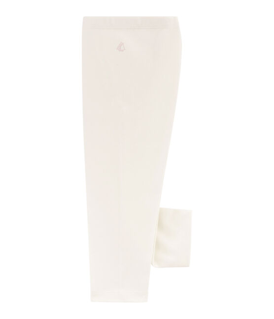 Leggings cortos de niña blanco MARSHMALLOW