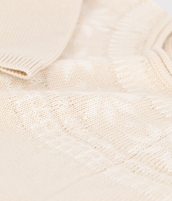 Jersey de lana y algodón de niña beige JERRYCAN MOULINE/ MARSHMALLOW