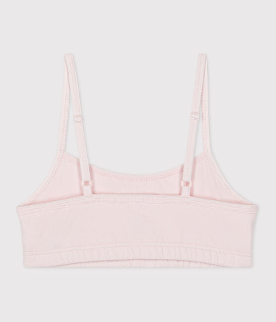 Top liso de algodón y elastano para mujer rosa FLEUR