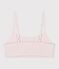 Top liso de algodón y elastano para mujer rosa FLEUR