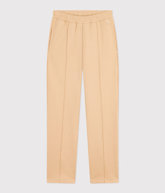 Pantalón de algodón mujer beige FACILE