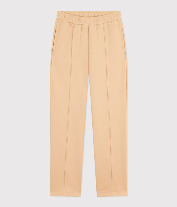 Pantal&oacute;n de algod&oacute;n mujer beige