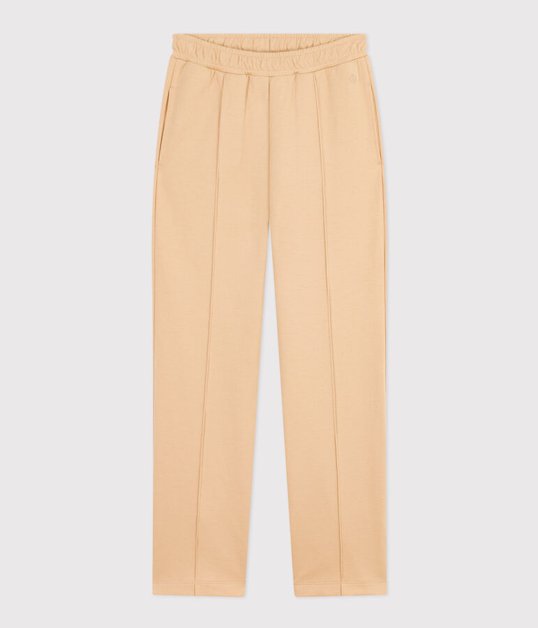 Pantal&oacute;n de algod&oacute;n mujer beige