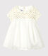 Vestido-bodi de algodón de lino para bebé niña