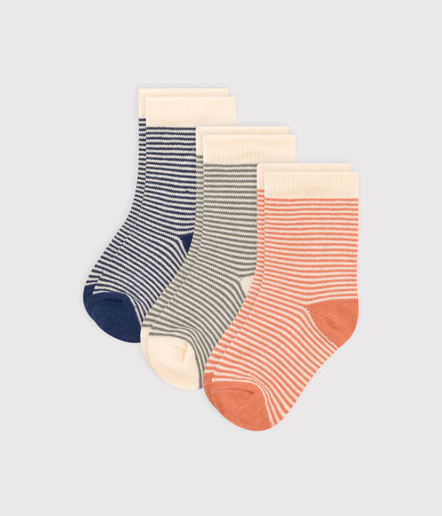 Juego de 3 pares de calcetines milrayas para beb&eacute; multicolor