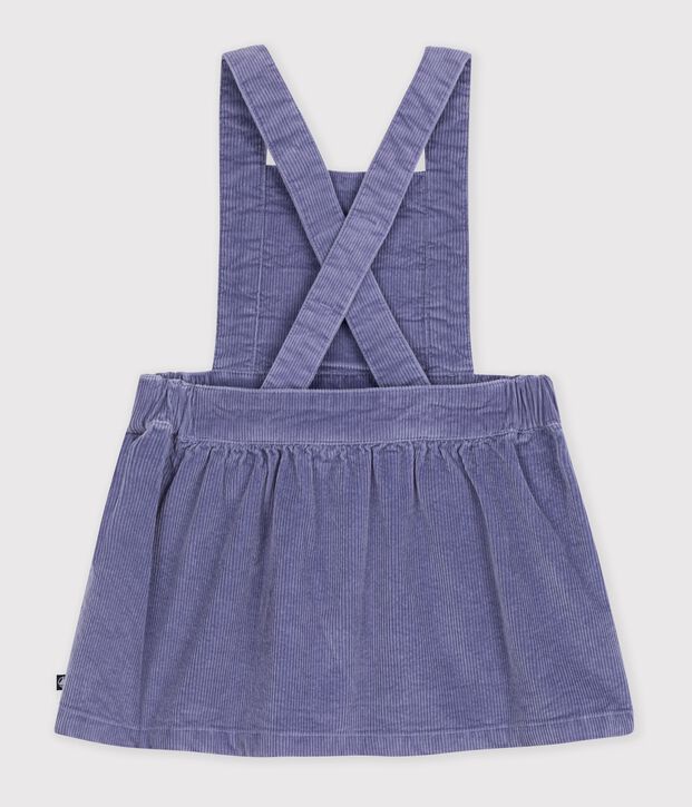 Vestido liso de pana sin mangas para beb&eacute; violeta