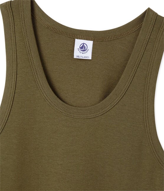 Camiseta sin mangas para mujer en punto original verde LITOP
