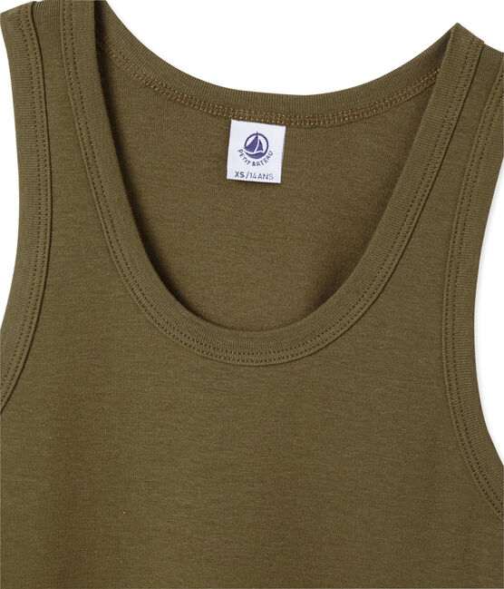 Camiseta sin mangas para mujer en punto original verde LITOP