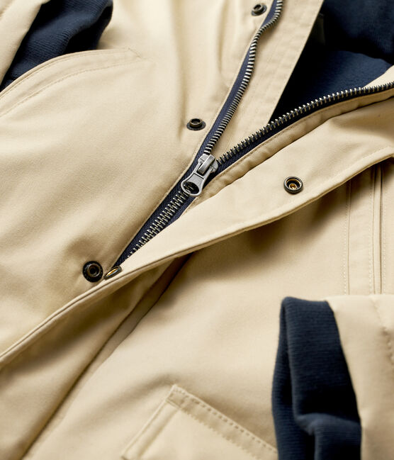 Parka de algodón revestido de niño beige JERRYCAN