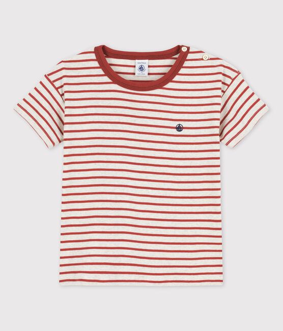 Camiseta de manga corta de algodón de niño beige MONTELIMAR/ OMBRIE