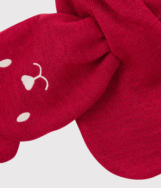 Bufanda para bebé con forro de microfibra polar rojo TERKUIT