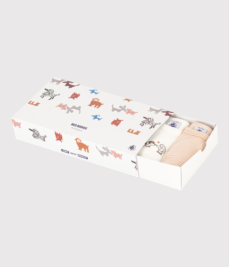 Juego de 5 bodis de algod&oacute;n de manga larga con perros para beb&eacute; multicolor