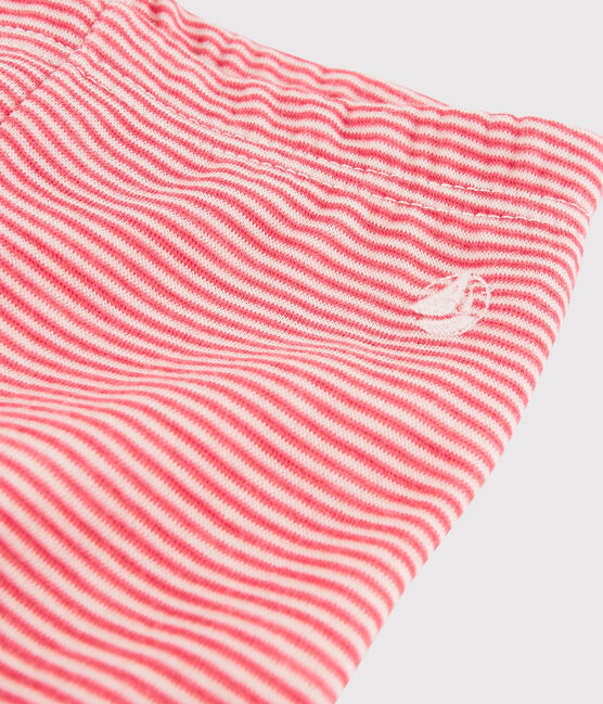 «Legging» mil rayas para bebé niña rosa POPPY/blanco MARSHMALLOW