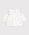 Blusa de algod&oacute;n de manga larga con estampado de flores para beb&eacute; crudo/multicolor