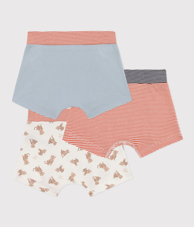 Juego de 3 b&oacute;xers de algod&oacute;n con leopardos para ni&ntilde;o multicolor