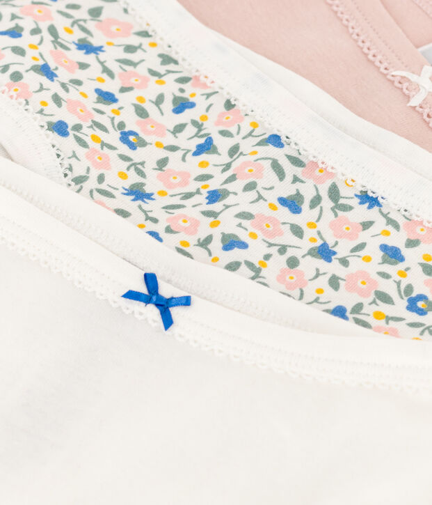 Juego de 3 braguitas de algod&oacute;n con flores para ni&ntilde;a multicolor