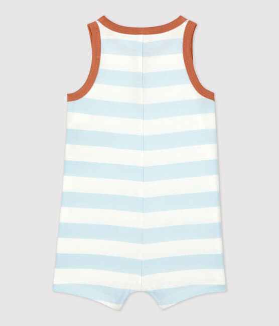 Mono corto a rayas de jersey de bebé PLEINAIR/ MARSHMALLOW