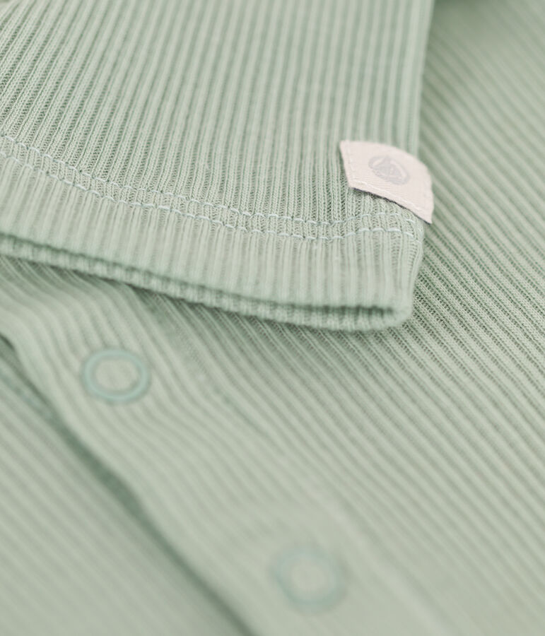 C&aacute;rdigan de algod&oacute;n y lyocell de beb&eacute; verde