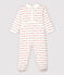 Pijama enterizo con Petit Bateau Je T'aime de jacquard de bebé niña blanco MARSHMALLOW/rojo TERKUIT