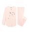 Pijama de algodón infantil para niña blanco MARSHMALLOW/rosa ROSAKO