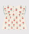 Blusa estampada de manga corta de gasa de algodón para bebé blanco AVALANCHE/ MULTICO