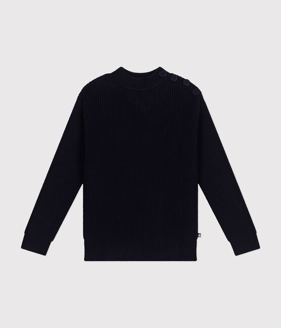 Jersey de punto inglés de algodón para mujer azul SMOKING