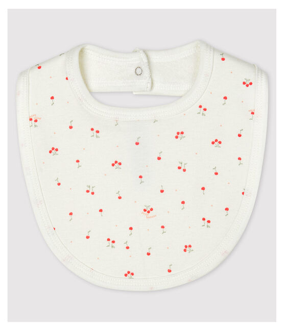 Babero de bebé de algodón ecológico blanco MARSHMALLOW/blanco MULTICO