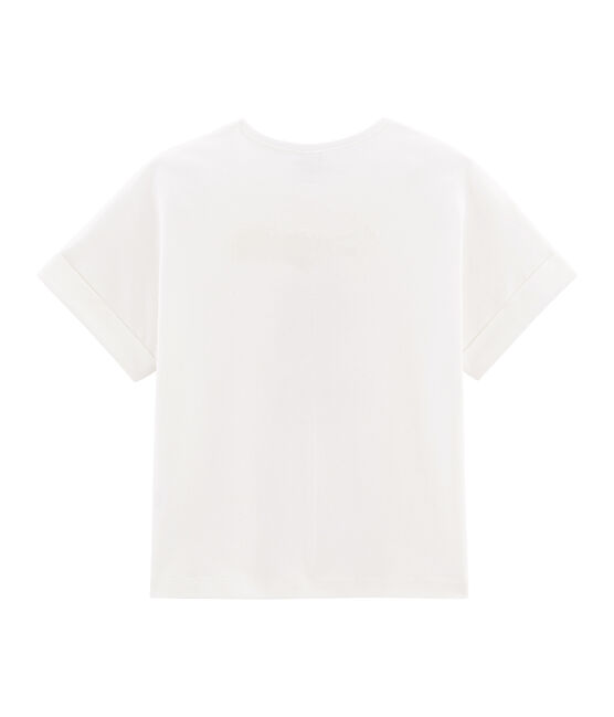 Camiseta de manga corta para niña blanco MARSHMALLOW