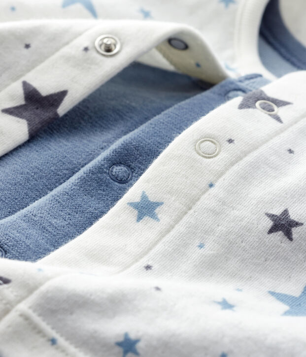 Conjunto de terciopelo con estrellas azules de 2 piezas para beb&eacute; gris/multicolor