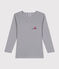 Tee-shirt manches longues en coton enfant gris PIGEON