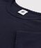 Camiseta ICÓNICA de punto «cocotte» de algodón orgánico para mujer azul SMOKING