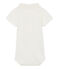 Body manga corta cuello polo liso para bebé niño blanco MARSHMALLOW CN
