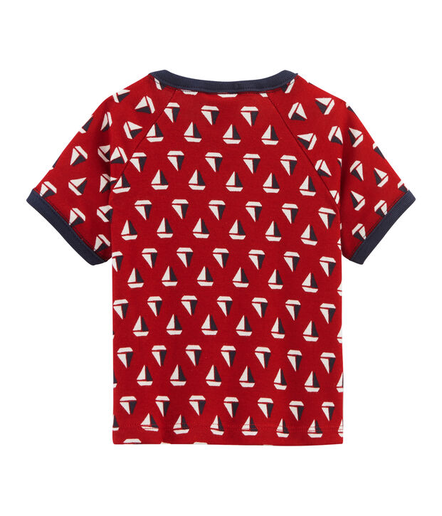 Camiseta estampada para beb&eacute; ni&ntilde;o. blanco/rojo/multicolor