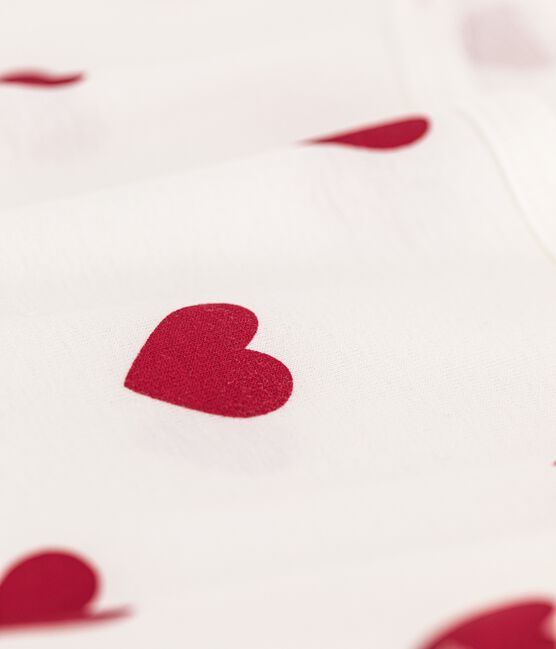 Camiseta de tirantes L'ICONIQUE de algodón ORGÁNICO de mujer blanco MARSHMALLOW/rojo TERKUIT