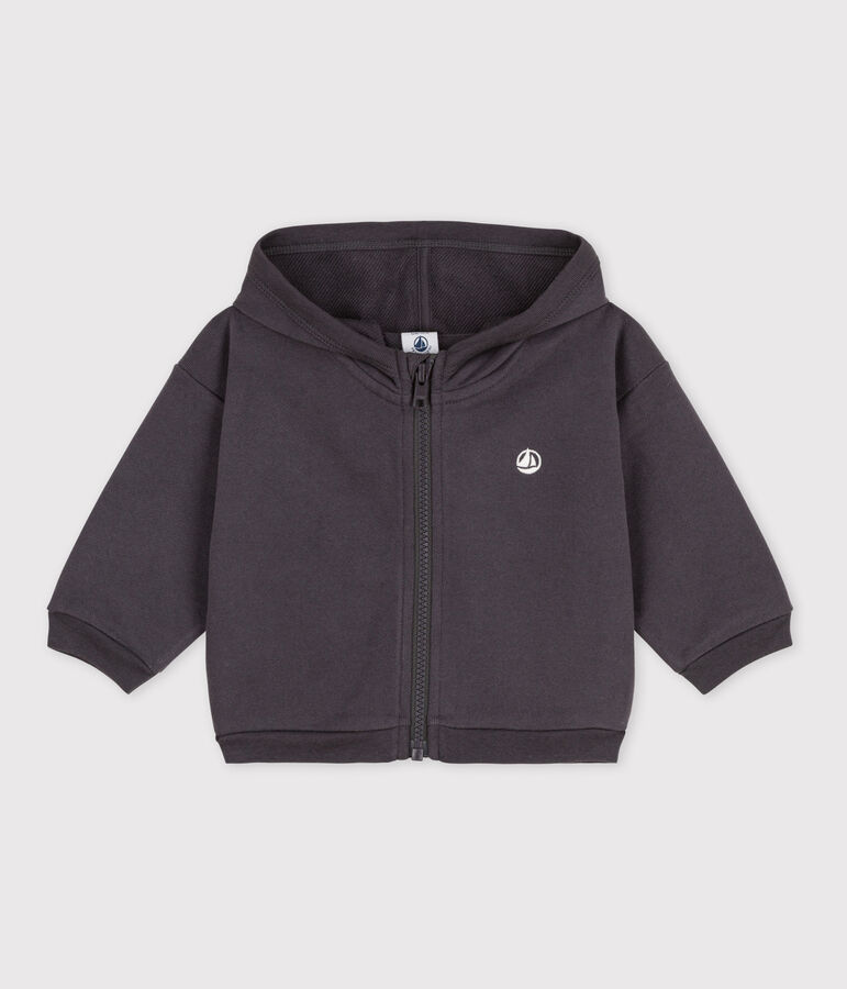 Sudadera con capucha de beb&eacute; gris