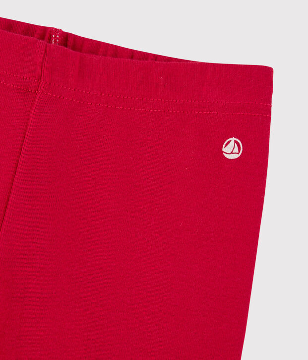 Leggings de algod&oacute;n de beb&eacute; rojo